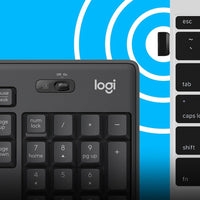 Logitech MK295 Wireless SilentTouch Keyboard & Mouse Combo - Graphite, 90% Less Noise, 36 - Month Battery Life - Store 42
