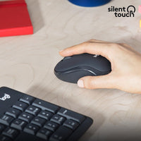 Logitech MK295 Wireless SilentTouch Keyboard & Mouse Combo - Graphite, 90% Less Noise, 36 - Month Battery Life - Store 42