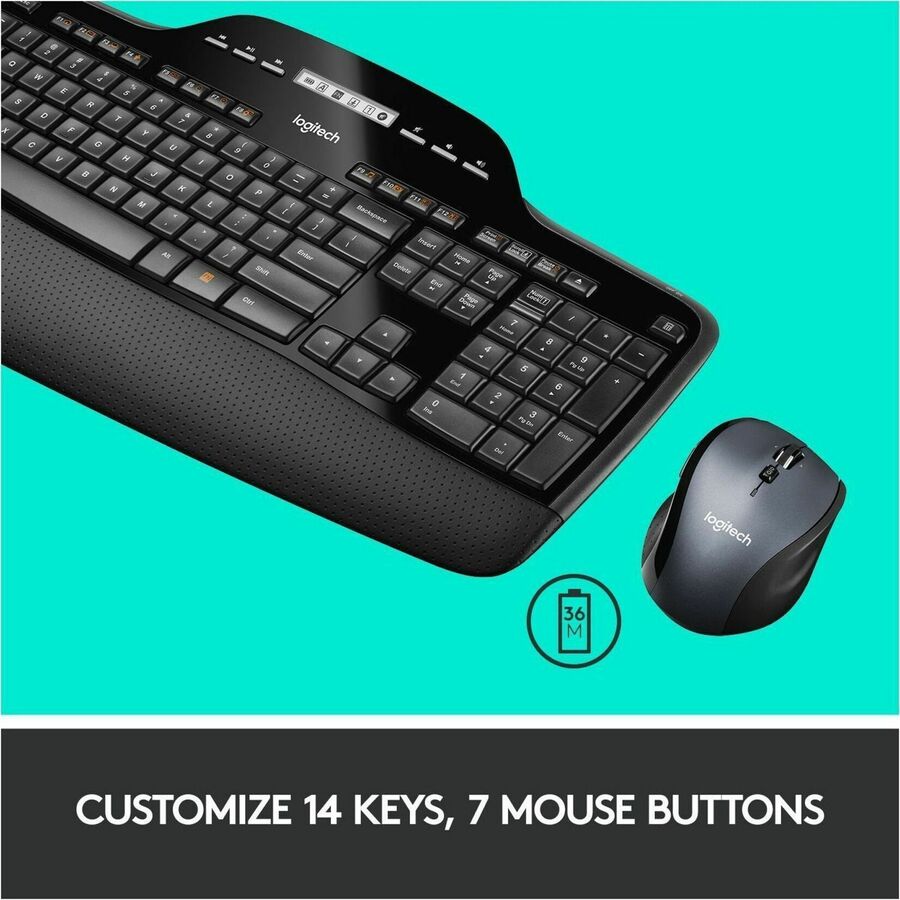 Logitech MK710 Wireless Keyboard & Mouse Set | 2.4GHz | 3 - Year Battery Life | Black - Store 42