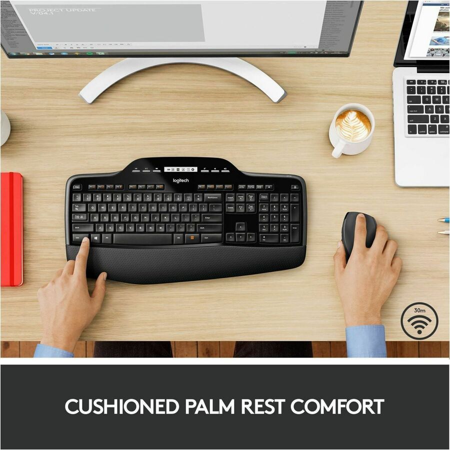 Logitech MK710 Wireless Keyboard & Mouse Set | 2.4GHz | 3-Year Battery Life | Black
