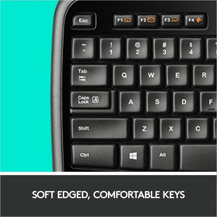Logitech MK710 Wireless Keyboard & Mouse Set | 2.4GHz | 3 - Year Battery Life | Black - Store 42