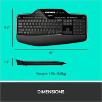 Logitech MK710 Wireless Keyboard & Mouse Set | 2.4GHz | 3 - Year Battery Life | Black - Store 42