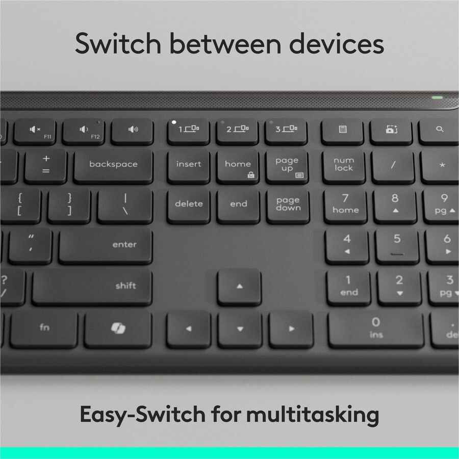 Logitech MK955 Wireless Keyboard and Mouse Combo - Graphite, Copilot Key for AI Productivity - Store 42