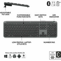 Logitech MK955 Wireless Keyboard And Mouse Combo - Quiet Operation, Multi-Device, Eco-Friendly