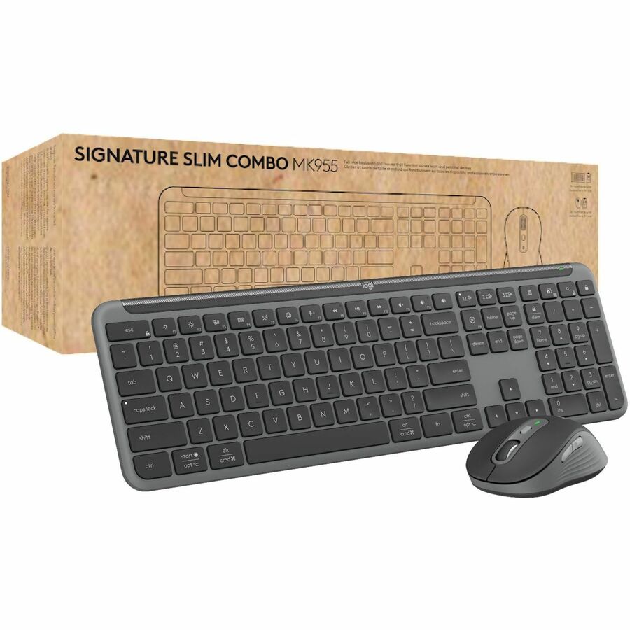 Logitech MK955 Wireless Keyboard And Mouse Combo - Quiet Operation, Multi-Device, Eco-Friendly
