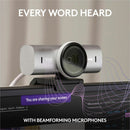 Logitech MX Brio 4K HD Webcam With 1080p60 Dual Mics, AI-Enhanced Image Quality & Show Mode