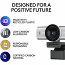 Logitech MX Brio 4K HD Webcam With 1080p60 Dual Mics, AI-Enhanced Image Quality & Show Mode