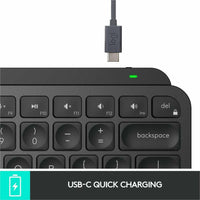 Logitech MX Keys Mini Wireless Backlit Keyboard - Smart Illumination, Multi-Device Connectivity, USB-C Rechargeable