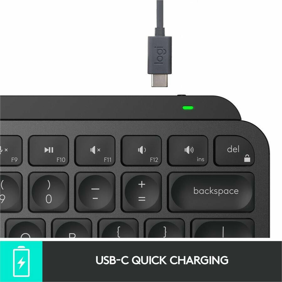 Logitech MX Keys Mini Wireless Backlit Keyboard - Smart Illumination, Multi-Device Connectivity, USB-C Rechargeable