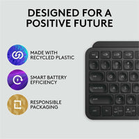 Logitech MX Keys Mini Wireless Backlit Keyboard - Smart Illumination, Multi-Device Connectivity, USB-C Rechargeable