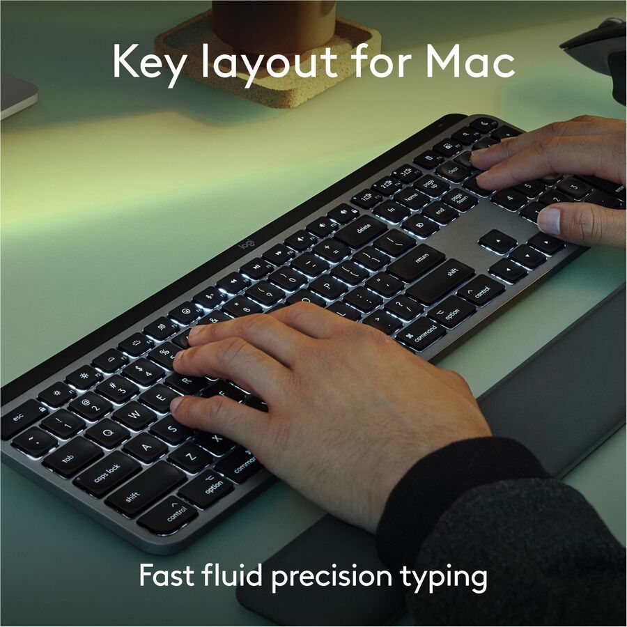 Logitech MX Keys S Wireless Keyboard for Mac - Low-Profile Design, Smart Actions, Backlit