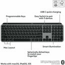 Logitech MX Keys S Wireless Keyboard for Mac - Low-Profile Design, Smart Actions, Backlit