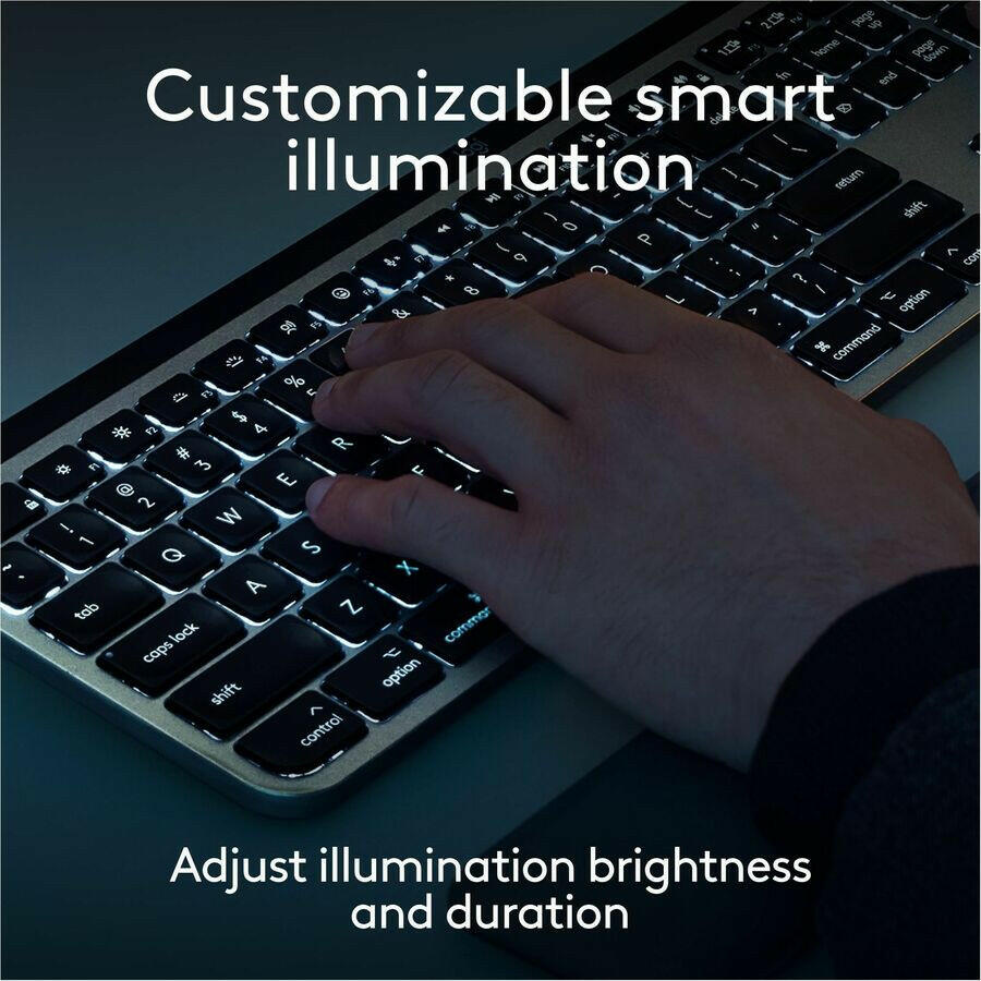 Logitech MX Keys S Wireless Keyboard for Mac - Low-Profile Design, Smart Actions, Backlit