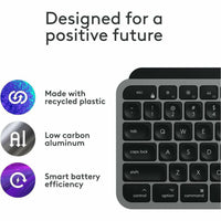 Logitech MX Keys S Wireless Keyboard for Mac - Low-Profile Design, Smart Actions, Backlit