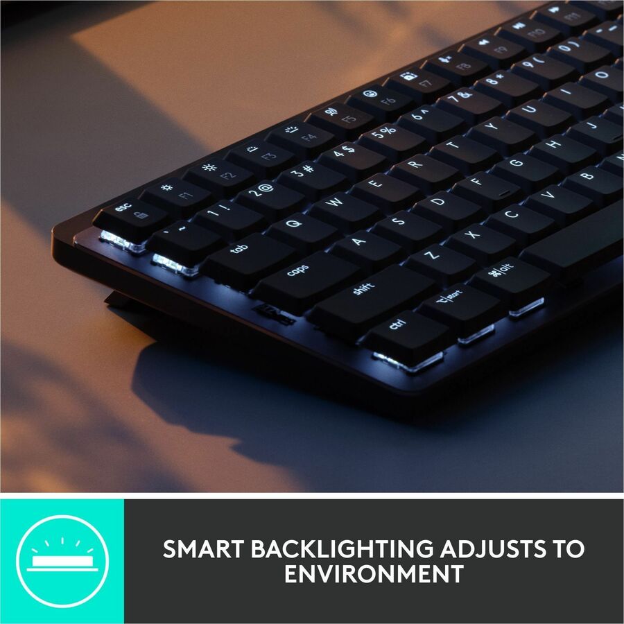 Logitech MX Mechanical Mini Keyboard - Wireless USB - C, Tactile Quiet, Smart Illumination, Multi - Device - Store 42