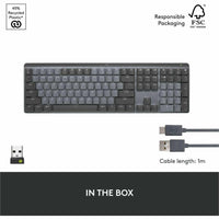 Logitech MX Mechanical Wireless Keyboard - Tactile Low-Profile Keys, Backlit Illumination, Multi-Device