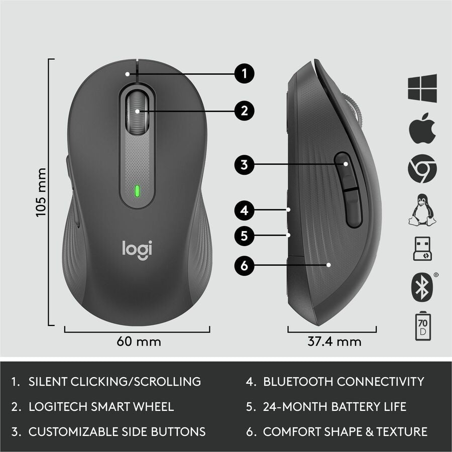Logitech Signature MK650 Wireless Combo for Business - Secure Bluetooth, SilentTouch, Long Battery Life - Store 42