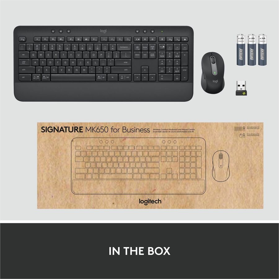 Logitech Signature MK650 Wireless Combo for Business - Secure Bluetooth, SilentTouch, Long Battery Life - Store 42