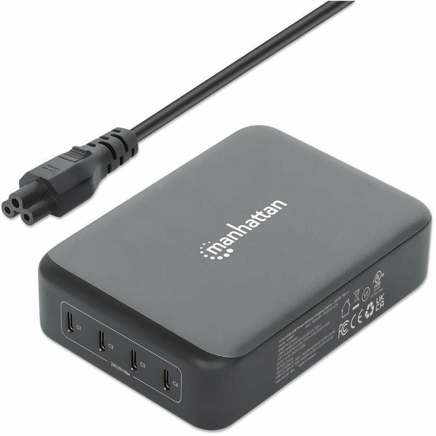 Manhattan 240W 4-Port GaN USB PD Fast Charger - Ultra-Powerful & Compact Design