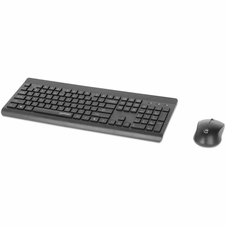 Manhattan MWK7350 Wireless Keyboard and Optical Mouse Combo - 10m Range, 1200 DPI, Plug & Play, Comfort Design