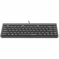 Manhattan Slim Wired USB Mini Keyboard - Compact Design, 12 Multimedia Keys, Comfortable Typing - Store 42