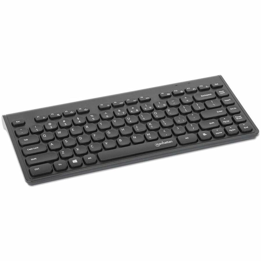Manhattan Slim Wireless USB Mini Keyboard - 10M Range, Compact Design with Multimedia Keys - Store 42