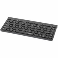 Manhattan Slim Wireless USB Mini Keyboard - 10M Range, Compact Design with Multimedia Keys - Store 42