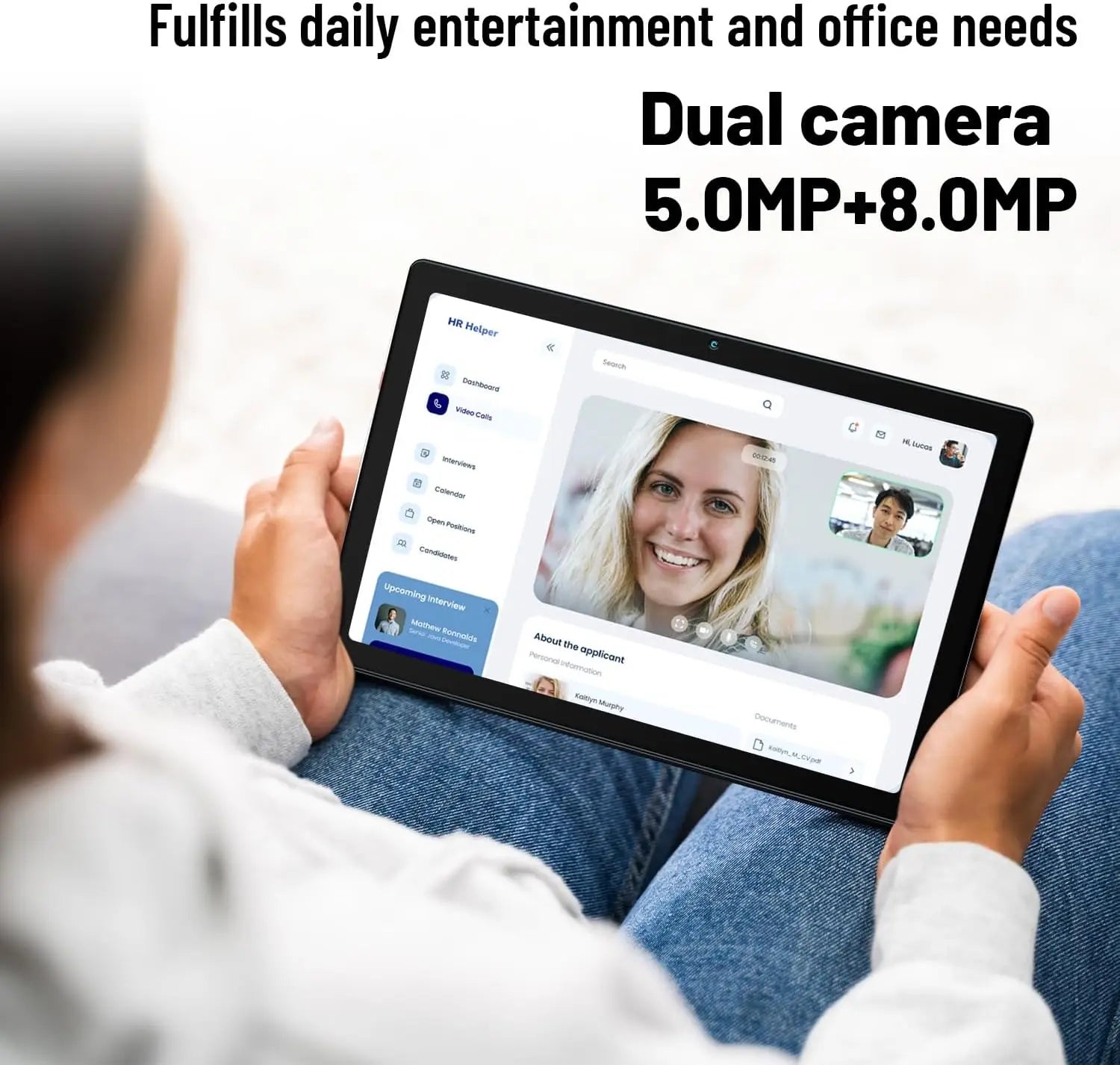 MB1001 Tablet 10.1" 1080P Android 13, 6GB RAM, 64GB Storage, Sleek Design & Long-Lasting Battery