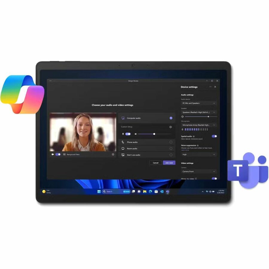 Microsoft Surface Pro 10 - 13" 2880x1920 VPro, Intel Core Ultra, Copilot AI, 16GB RAM, 256GB SSD - Store 42