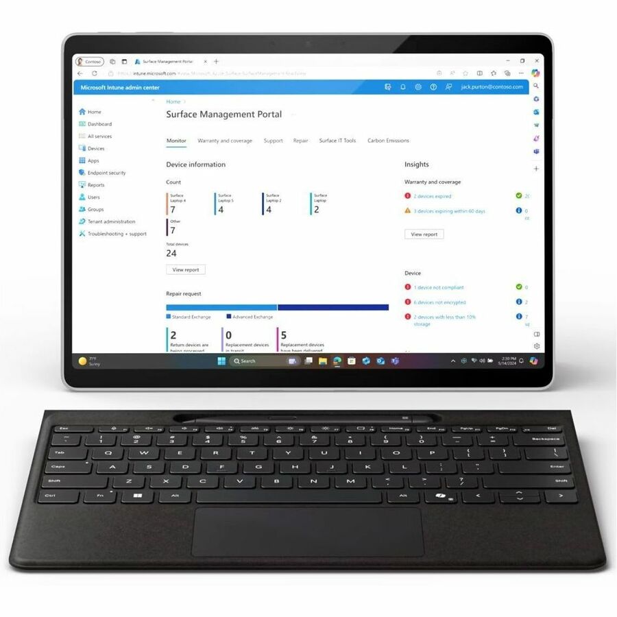 Microsoft Surface Pro 11 Copilot 13" 5G Tablet - 14 Hr Battery, 90% Faster Snapdragon, OLED Display, 512GB SSD - Store 42