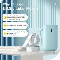 Niimbot D11 Mini Label Maker - Bluetooth Thermal Printer, Ink-Free, Compact Design for Home & Office