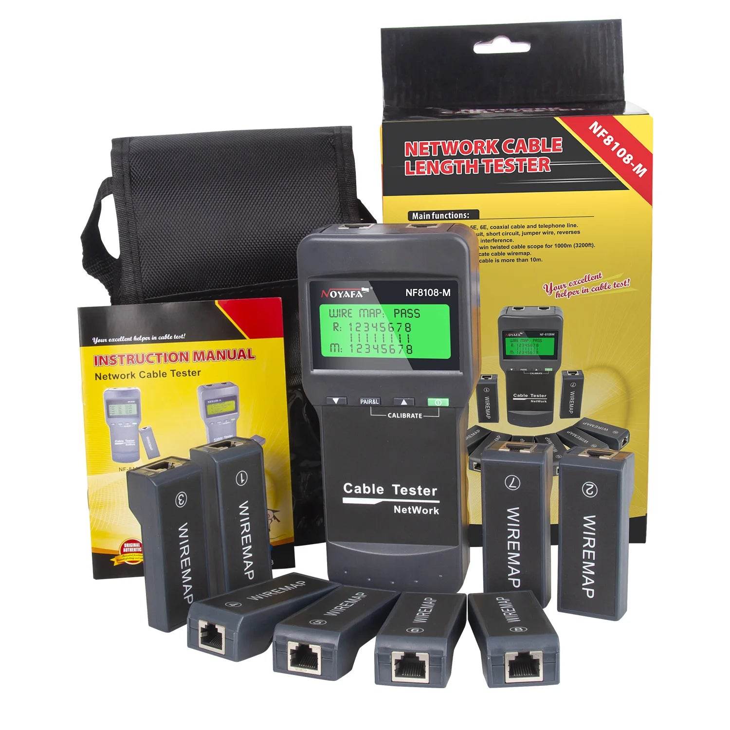 Noyafa NF-8108M Network Cable Tester - Fast RJ45 PoE Testing, Accurate Length Measurement NF-8108M United States