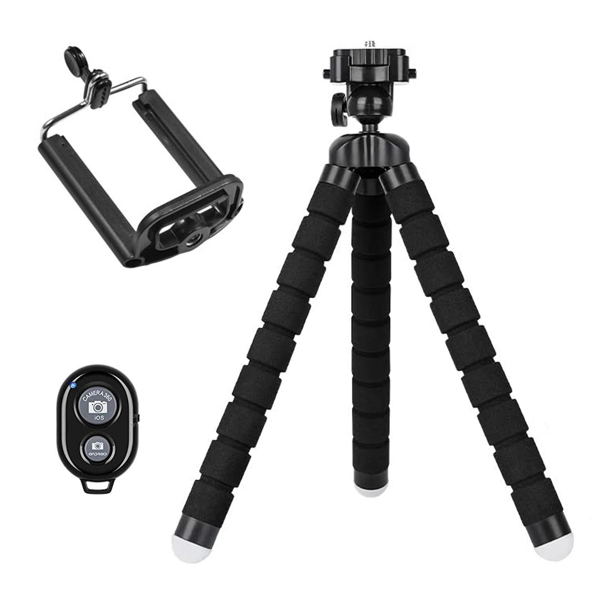 Octopus Tripod - Flexible Adjustable Aluminum Stand for iPhone and Camera - Stable and Versatile