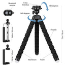 Octopus Tripod - Flexible Adjustable Aluminum Stand for iPhone and Camera - Stable and Versatile Default Title