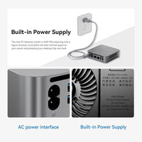 OUMAX Mini PC Intel N100, 16GB RAM, 500GB Storage, Dual 1000M LAN, Quiet Design for Home & Office