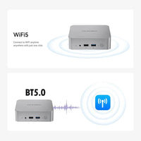 OUMAX Mini PC Intel N100, 16GB RAM, 500GB Storage, Dual 1000M LAN, Quiet Design for Home & Office