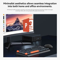 OUMAX N150 Mini PC – 16GB RAM, 500GB Storage, Intel Twin Lake, Dual LAN, Compact Design