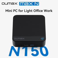 OUMAX N150 Mini PC – 16GB RAM, 500GB Storage, Intel Twin Lake, Dual LAN, Compact Design