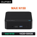 OUMAX Twin Lake N150 Mini PC - 16GB RAM, 500GB Storage, Whisper-Quiet Office Performance N150 16G500G United States