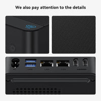 OUMAX Twin Lake N150 Mini PC - 16GB RAM, 500GB Storage, Whisper-Quiet Office Performance