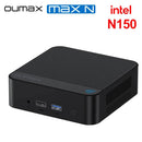 OUMAX Twin Lake N150 Mini PC - 16GB RAM, 500GB Storage, Whisper-Quiet Office Performance