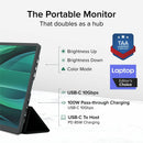 Plugable 15.6" USB-C Portable Monitor with 100W Pass-Through Charging & Dual 10Gbps Hub Ports