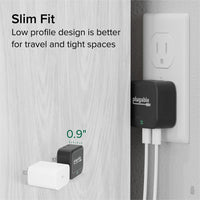 Plugable 40W Dual USB-C Wall Charger - Fast Charge 2 Ports, Low-Profile Design, Smart Power Allocation