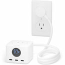 Plugable 67W Triple USB-C Charging Station with 3 Ports & LED Display for Efficient Power Management Default Title