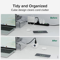 Plugable 67W Triple USB-C Charging Station with 3 Ports & LED Display for Efficient Power Management