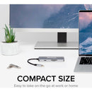 Plugable 7-In-1 USB-C Hub For Mac Pro - 4K HDMI, 3 USB 3.0 Ports, SD/microSD Reader, Power Delivery