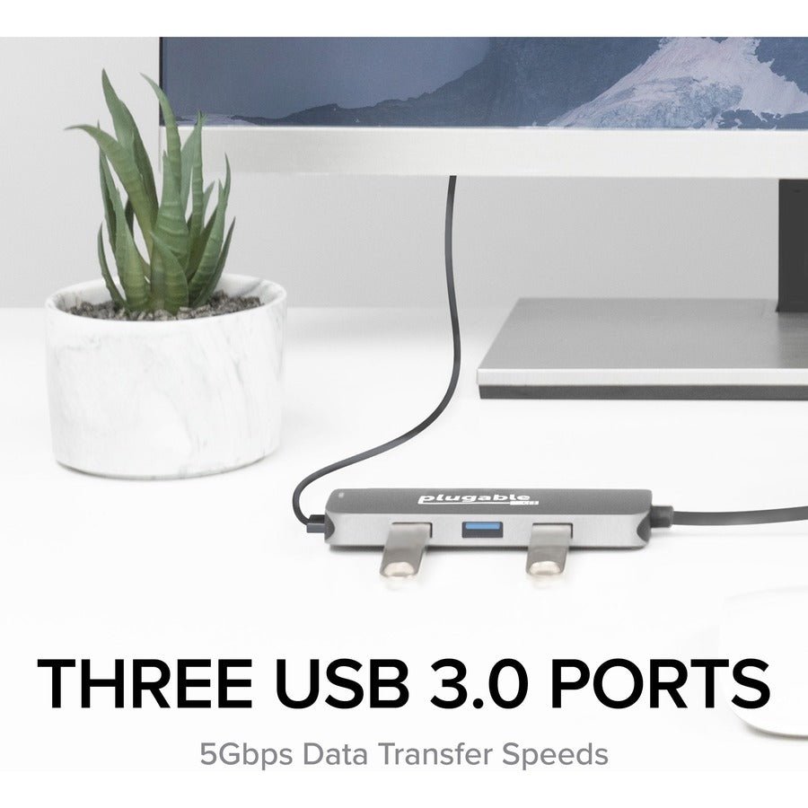 Plugable 7-In-1 USB-C Hub For Mac Pro - 4K HDMI, 3 USB 3.0 Ports, SD/microSD Reader, Power Delivery