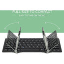 Plugable BT-KEY3XL Foldable Bluetooth Keyboard | Compact Travel Design with USB Charging & Multi-Device Compatibility