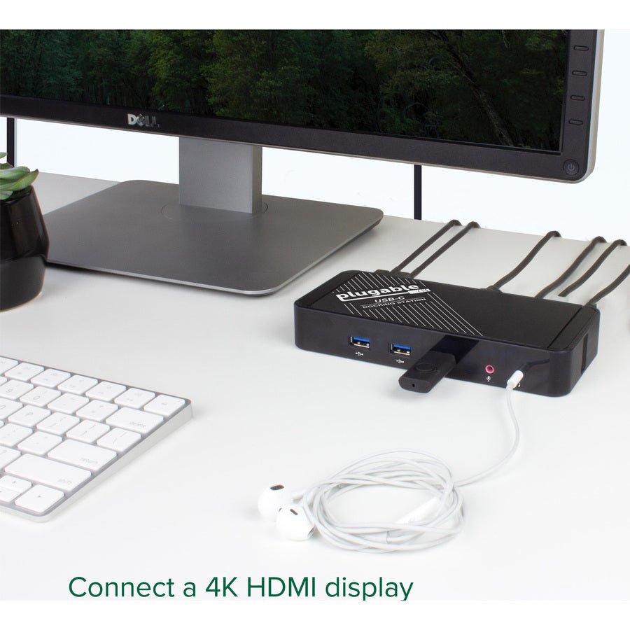Plugable UD-CA1A USB-C Docking Station | 60W Power Delivery | 4K HDMI Output & Gigabit Ethernet