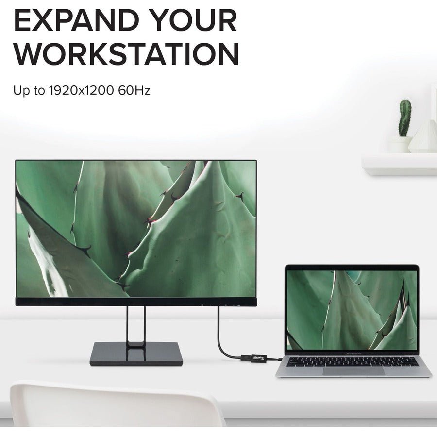 Plugable USB-C to VGA Adapter - 1920x1200 Resolution, Compact Portable Design for Monitors & Projectors